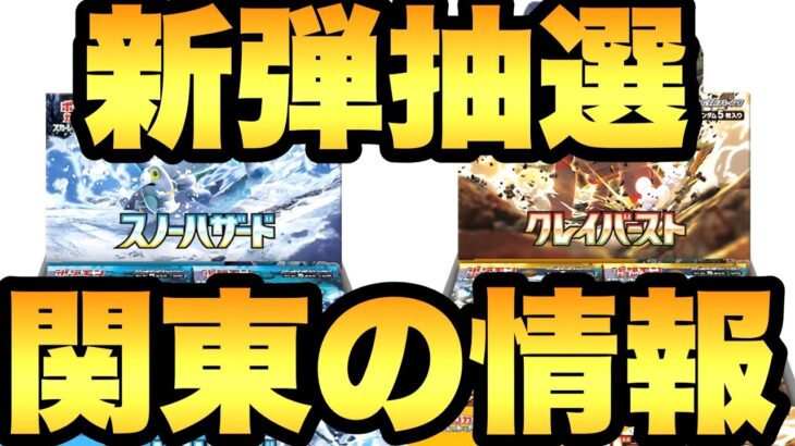 ナンジャモに向けて！関東についての新弾抽選情報を追加でご紹介！4/14(金)発売のスノウハザード・クレイバースト【ポケカ情報】