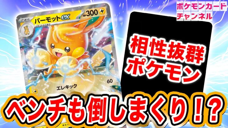 【ポケカ対戦】ベンチポケモンも射程圏内！器用な立ち回りが魅力のパーモットexデッキ！【ポケモンカード】