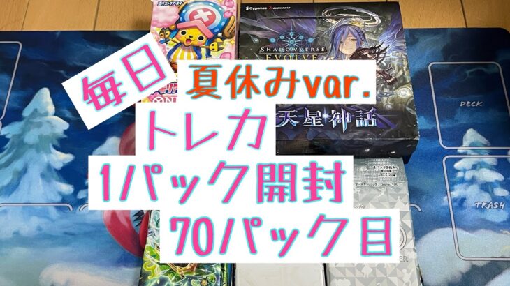 【毎日開封】毎日トレカ1パック開封夏休みver.70パック目〜ヴァイスシュヴァルツ　ディズニー100