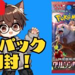 【ポケカ開封】【初心者🔰】強化拡張パック 「クリムゾンヘイズ」 10パック開封！